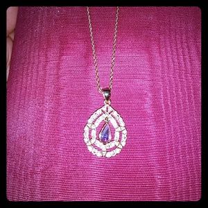 ⚜️Gorgeous crystal pendant with a teardrop Pink